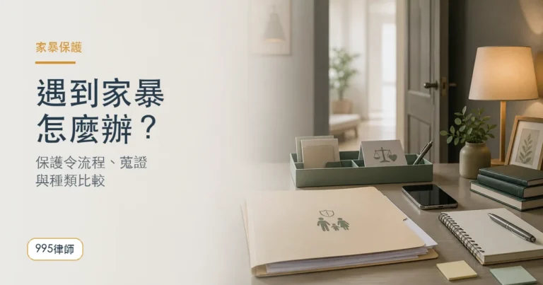 遇到家暴怎麼辦？保護令申請流程、蒐證要點與不同種類比較